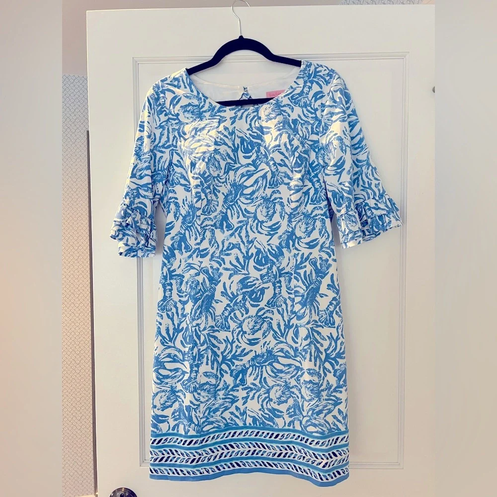 Lilly Pulitzer Blue Fiesta Stretch Dress - Picture 9 of 11